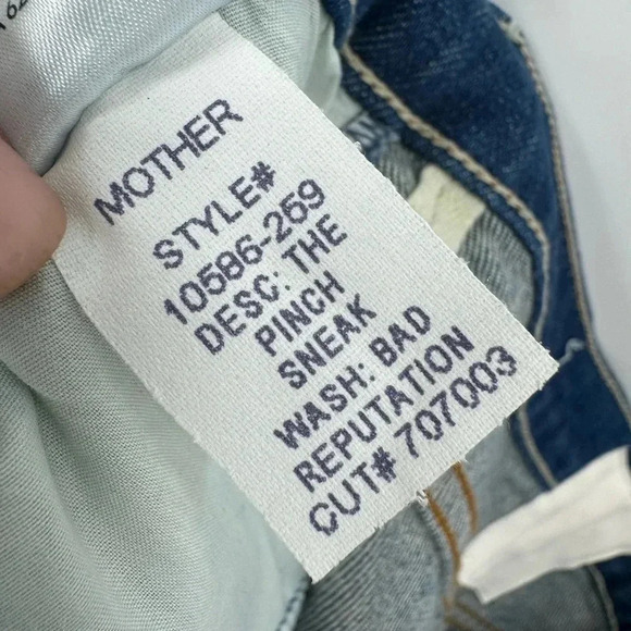 MOTHER The Pinch Sneak Bad Reputation Wide Leg Jean B1648 - Picture 6 of 6